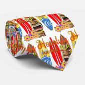 Tikiおもしろいなホノルルハワイのサーフィン ネクタイ (ロール)