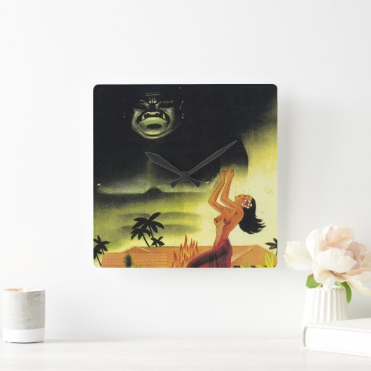 Tikiのお祭り騒ぎの時間! スクエア壁時計 (ホーム)