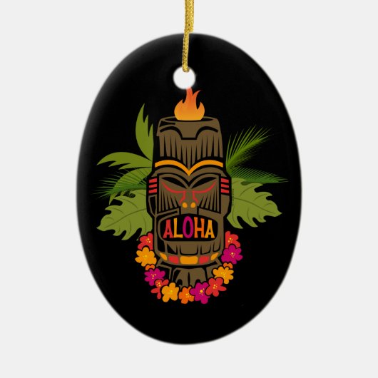 Tikiのアロハオーナメント セラミックオーナメント (正面)