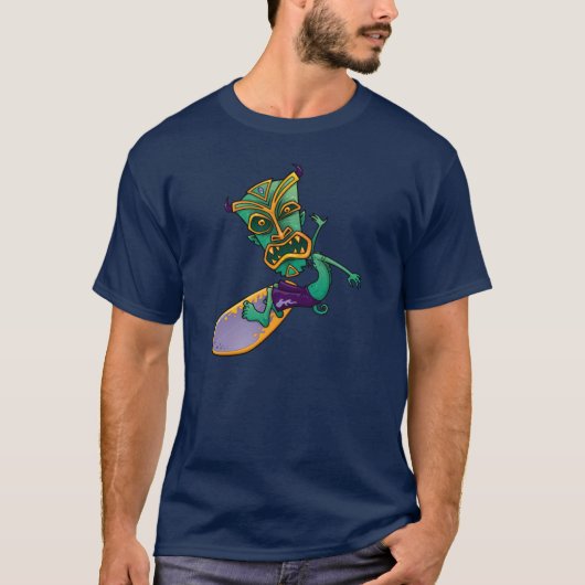 Tikiのサーファーの男 Tシャツ (正面)
