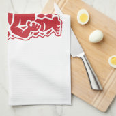 tikiのトーテムの戦士 キッチンタオル (四つ折り)