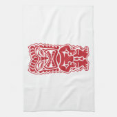 tikiのトーテムの戦士 キッチンタオル (縦)