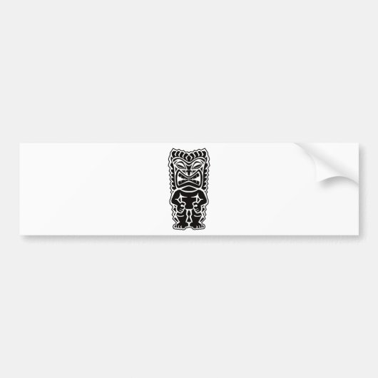 tikiのトーテム バンパーステッカー (正面)