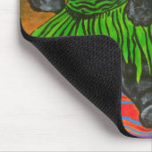 Tikiのバーのmousepadのフラスカートの脂肪質猫 マウスパッド (コーナー)