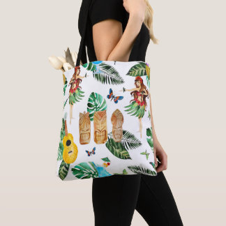 Tikiのパーティーの水彩画のトートバック トートバッグ