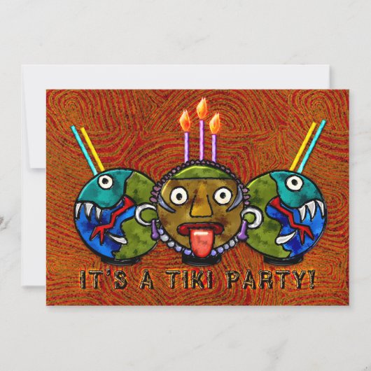 Tikiのパーティー(2味方された招待状) 招待状 (正面)