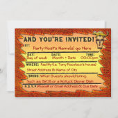 Tikiのパーティー(2味方された招待状) 招待状 (裏面)