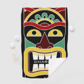 Tikiのマスクの名前をカスタムするのゴルフタオル ゴルフタオル (インサイチュ)