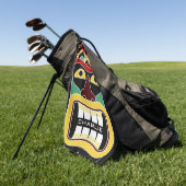 Tikiのマスクの名前をカスタムするのゴルフタオル ゴルフタオル (グリーン)