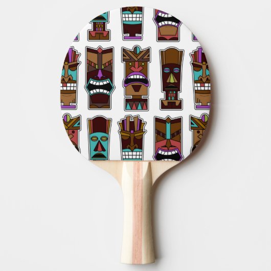 Tikiのマスクパターン 卓球ラケット (正面)