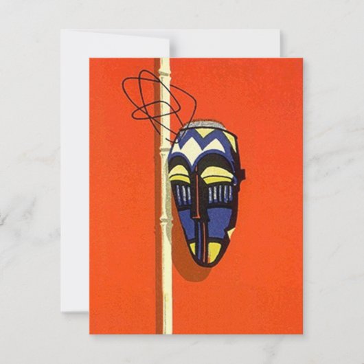 TIKIのルアウ(ハワイ式宴会)の生存者のテーマの誕生会の招待 招待状 (正面)