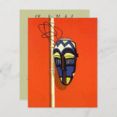 TIKIのルアウ(ハワイ式宴会)の生存者のテーマの誕生会の招待 招待状 (正面/裏面)