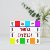 Tikiのレトロの招待 インビテーションポストカード (スタンド正面)