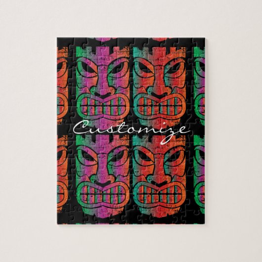 Tikiの対の彫刻Thunder_Cove ジグソーパズル (縦)