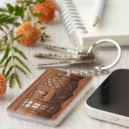 Tikiの木のマスク キーホルダー (正面右)