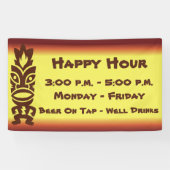 Tikiの熱帯ハワイのテーマ 横断幕 (横)