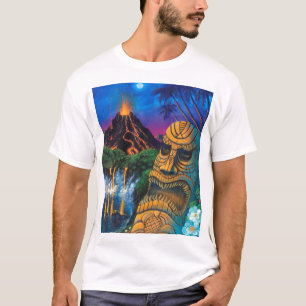 Tikiの神のTシャツ("破壊された"版) Tシャツ
