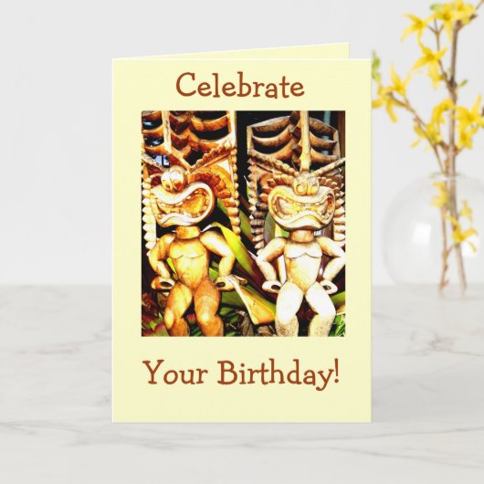 Tikiの誕生日 カード (黄色い花)