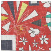 tikiの赤 ファブリック (クローズアップ)