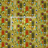 tikiの黄色 ファブリック (タイル)