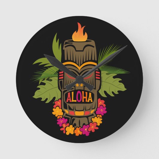 Tikiアロハ ラウンド壁時計 (正面)