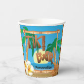 Tikiバーデザイン – パーソナライズ 紙コップ (正面)