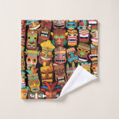 TIKIパターン4 バスタオルセット (ウォッシュタオル)