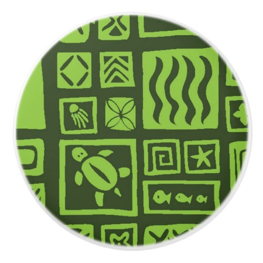 Tikiパターン セラミックノブ (正面)