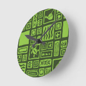 Tikiパターン ラウンド壁時計 (傾斜)