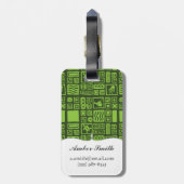 Tikiパターン ラゲッジタグ (裏面縦)