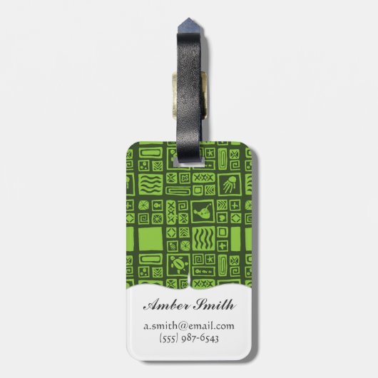 Tikiパターン ラゲッジタグ (裏面縦)