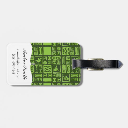 Tikiパターン ラゲッジタグ (裏面横)