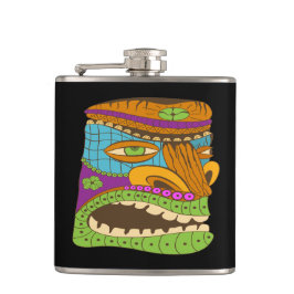 Tikiヘカラフルッド異国情緒で黒おもしろい色 フラスク