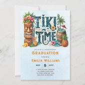 TIKI卒業トロピカルルアウ（ハワイ式宴会）ハワイアンパーティー 招待状 (正面)