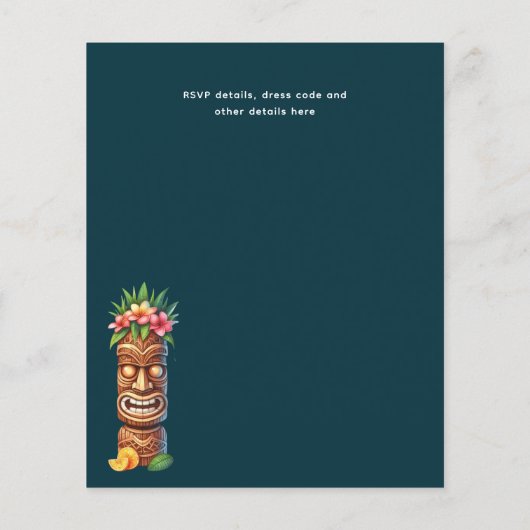 TIKI誕生日熱帯ルアウ（ハワイ式宴会）ハワイアンパーティー (裏面)