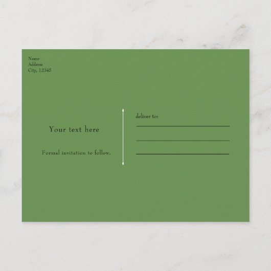 Tiki鳥のパーティーヴィンテージレトロルアウ（ハワイ式宴会）保存日付 案内ポストカード (裏面)