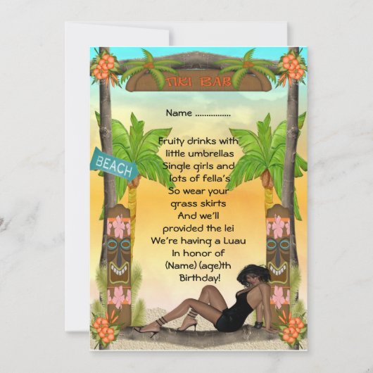 Tiki -招待状 招待状 (正面)