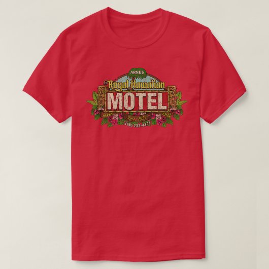 Tiki Arnes Royal Hawaiian Motel 1957 Tシャツ (デザイン正面)