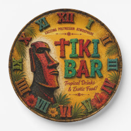 Tiki Bar Vintage Island Cocktail Lounge ペーパープレート