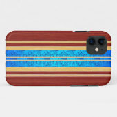 Tiki Hawiianの模造のな木製のサーフボード Case-Mate iPhoneケース (裏面(横))