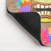  Tiki Head Hawaiian Lei マウスパッド (コーナー)