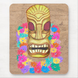  Tiki Head Hawaiian Lei マウスパッド