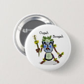 Tiki Hitoの先住民ボタン 缶バッジ (正面&裏面)