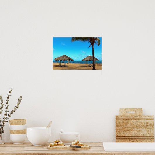 Tiki Huts on the Beach ポスター (キッチン)