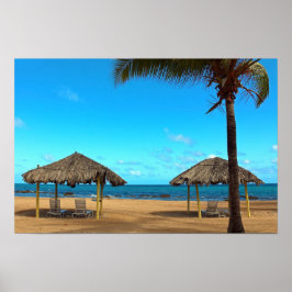 Tiki Huts on the Beach ポスター