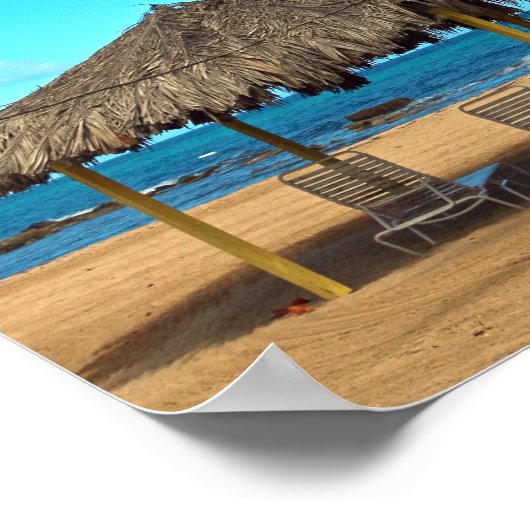 Tiki Huts on the Beach ポスター (角)