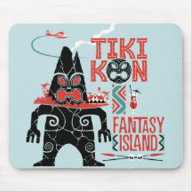 Tiki Konのファンタジーの島のマウスパッド(ロマンス色)