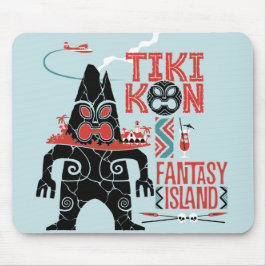Tiki Konのファンタジーの島のマウスパッド(ロマンス色) マウスパッド