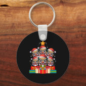 Tiki Le Luau Hawaiian Tiki Mask Christmas Tree Xma キーホルダー (正面)