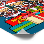 Tiki Le Luau Hawaiian Tiki Mask Christmas Tree Xma ポスター (角)